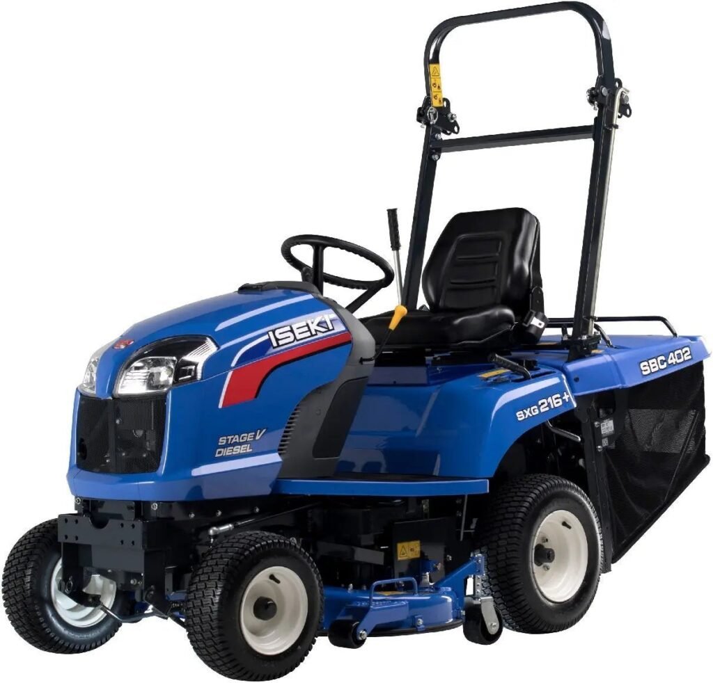 ISEKI SXG 216 Diesel Rasentraktor – 15 PS, 102 cm Schnittbreite, 380 L Fangkorb, elektrische Entleerung, Hydrostat