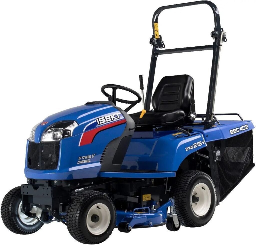 ISEKI Diesel Rasentraktor – 15 PS, 102 cm Schnittbreite, 380 L Fangkorb, Hydrostat, Aufsitzmäher