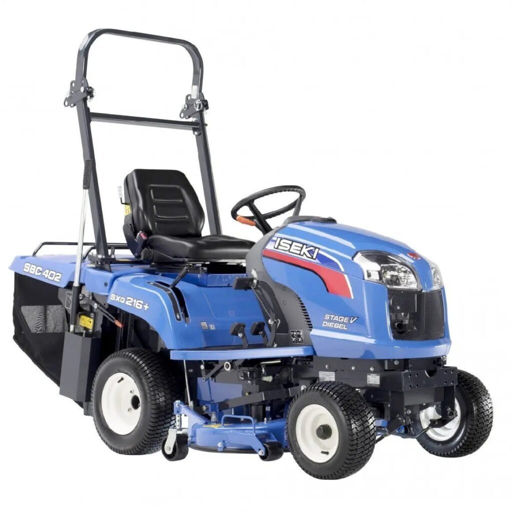 ISEKI SXG 216 Diesel Rasentraktor – 15 PS, 102 cm Schnittbreite, 380 L Fangkorb, elektrische Entleerung, Hydrostat