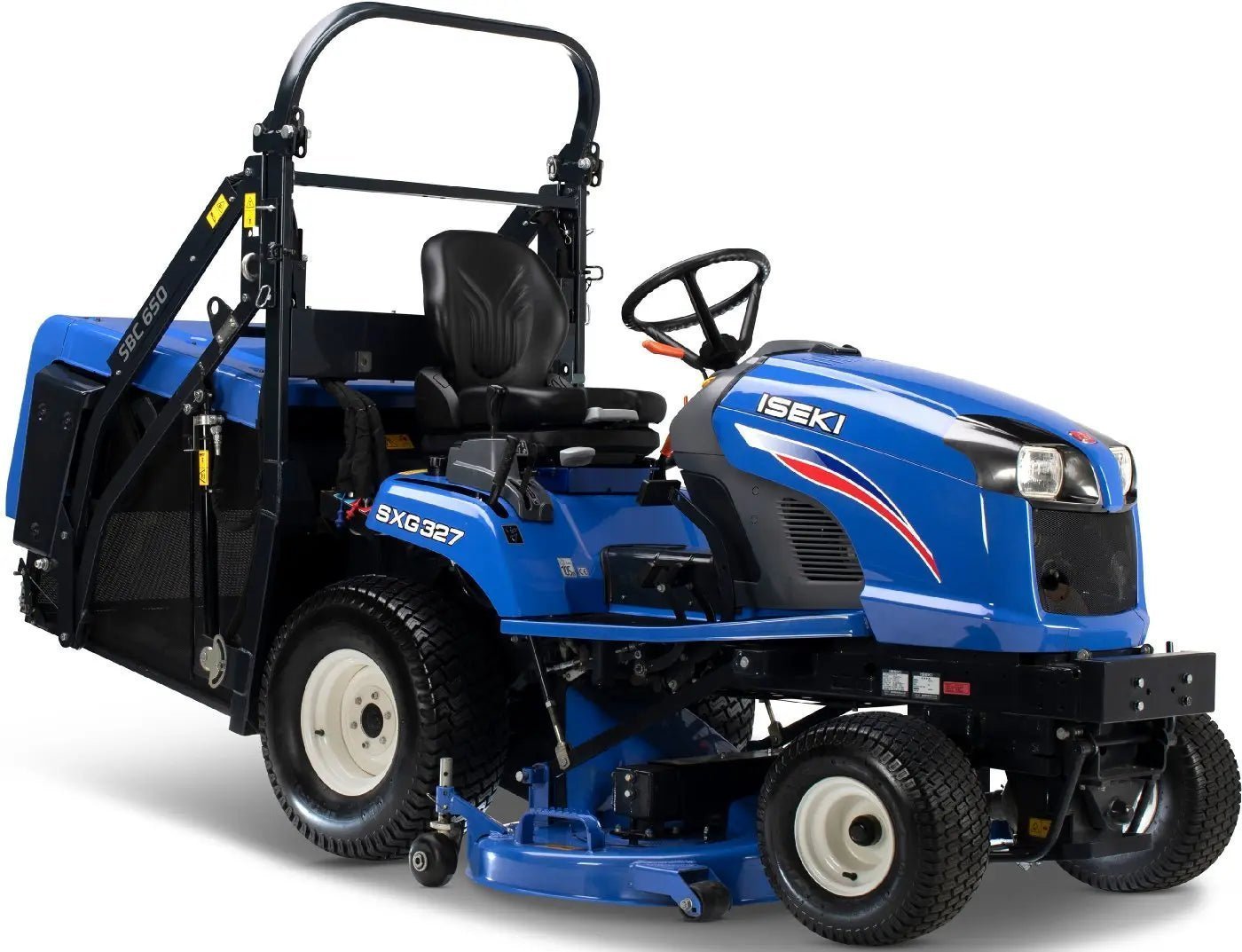 ISEKI SXG 327 Diesel Rasentraktor mit Hochentleerung – 137 cm Schnittbreite, 3-Zylinder Motor, 590 L Fangkorb, inkl. SCMB54 & SBC650 ISEKI SXG 327 Diesel Rasentraktor mit Hochentleerung – 137 cm Schnittbreite, 3-Zylinder Motor, 590 L Fangkorb, inkl. SCMB54 & SBC650 – Bild 1