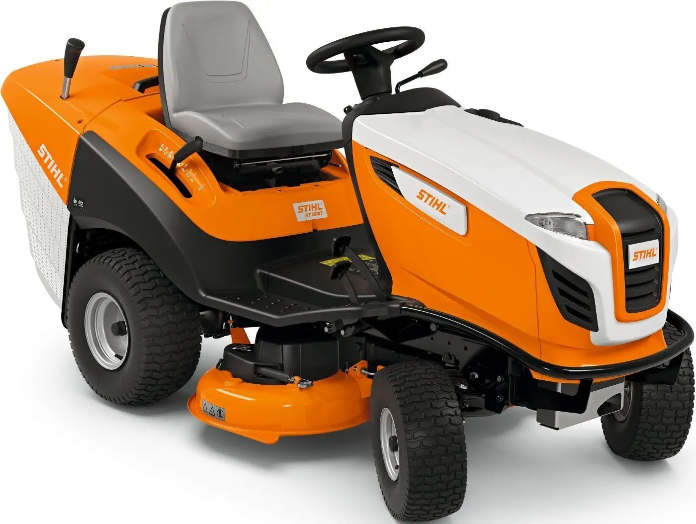 STIHL Rasentraktor RT 5097, 95 cm Schnittbreite, Hydrostat, 452 cm³ Motor, 250 L Fangkorb STIHL Rasentraktor RT 5097, 95 cm Schnittbreite, Hydrostat, 452 cm³ Motor, 250 L Fangkorb