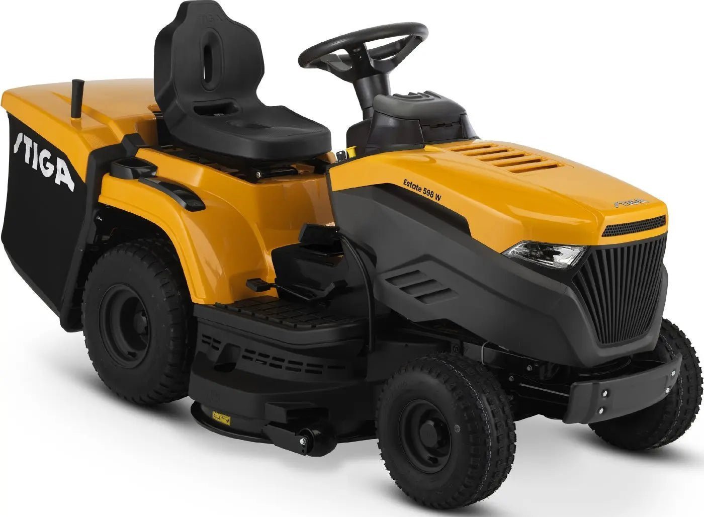 STIGA Rasentraktor Estate 598 W, 98 cm Schnittbreite, 586 cm³ V-Twin Motor, Hydrostat, inkl. Mulchkit, Anhängerkupplung & Ladegerät STIGA Rasentraktor Estate 598 W, 98 cm Schnittbreite, 586 cm³ V-Twin Motor, Hydrostat, inkl. Mulchkit, Anhängerkupplung & Ladegerät