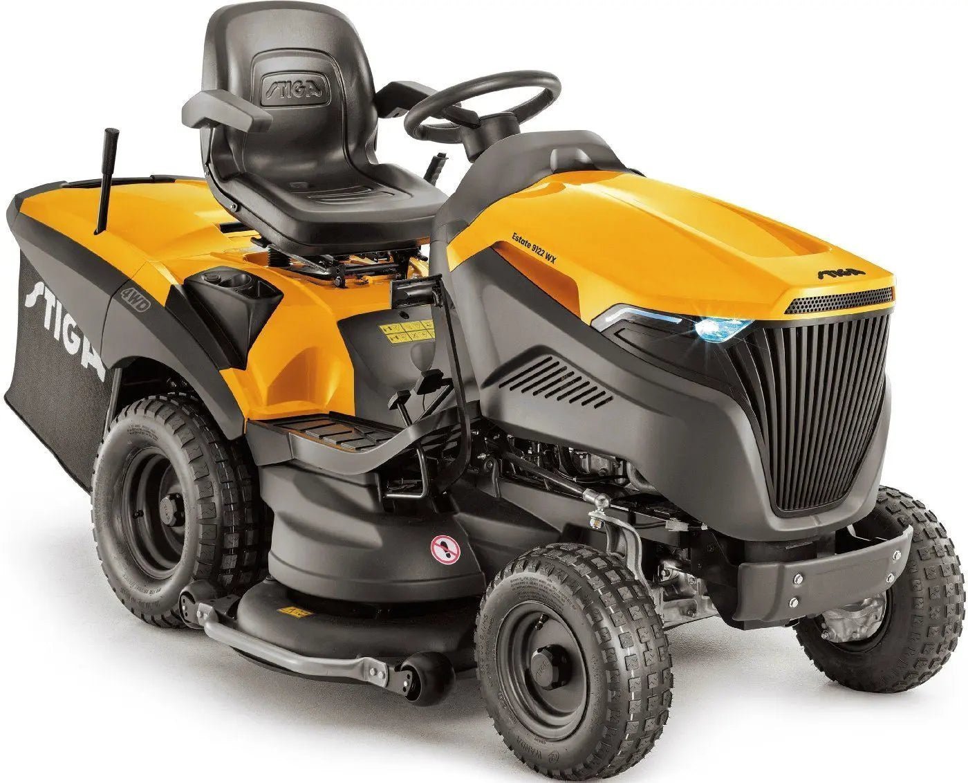 STIGA Estate 9122 WX Rasentraktor – 24,4 PS Honda GXV 690, 122 cm Schnittbreite, AWD, 360 L Fangkorb, Mulchfunktion STIGA Estate 9122 WX Rasentraktor – 24,4 PS Honda GXV 690, 122 cm Schnittbreite, AWD, 360 L Fangkorb, Mulchfunktion