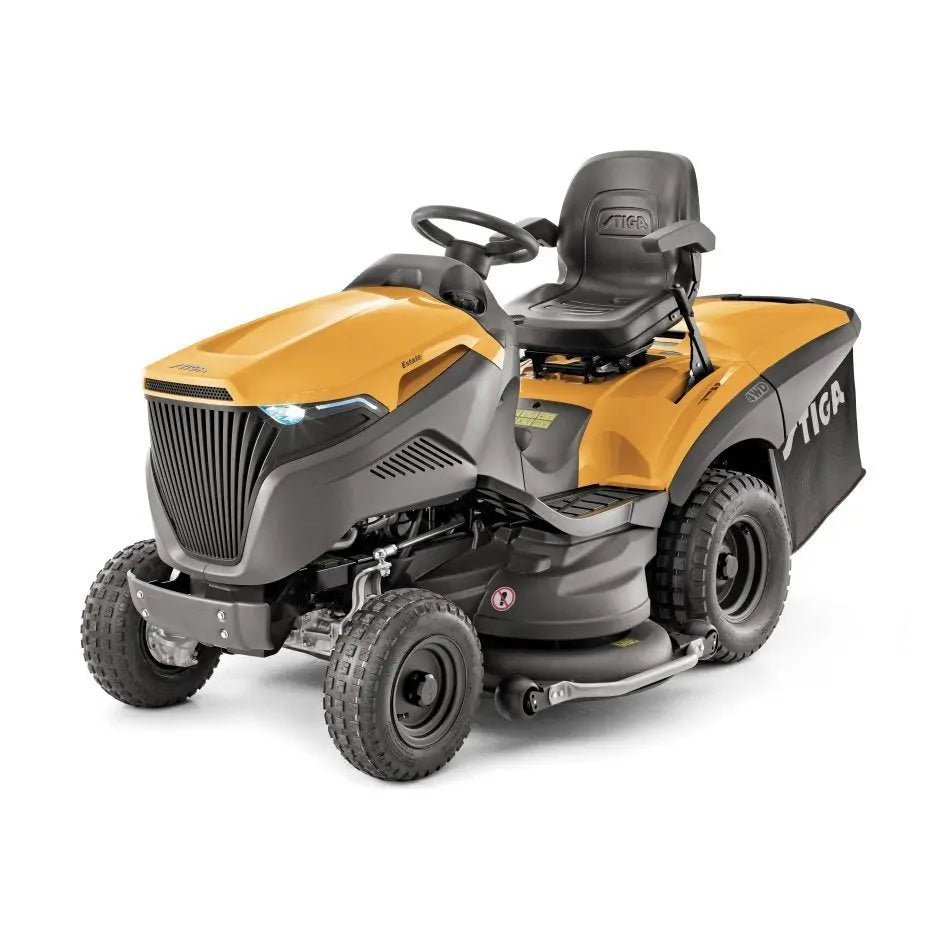 STIGA Estate 9122 WX Rasentraktor – 24,4 PS Honda GXV 690, 122 cm Schnittbreite, AWD, 360 L Fangkorb, Mulchfunktion