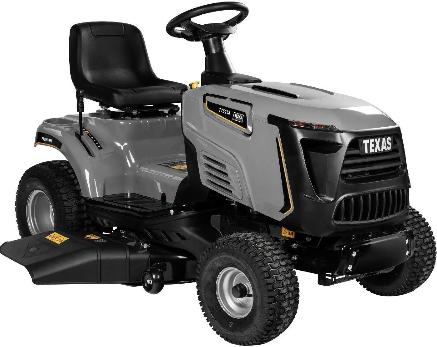 Texas TTS108 Rasentraktor, 108 cm Schnittbreite, 12,5 PS Benzinmotor, Schaltgetriebe, Seitenauswurf & Mulchkit Texas TTS108 Rasentraktor, 108 cm Schnittbreite, 12,5 PS Benzinmotor, Schaltgetriebe, Seitenauswurf & Mulchkit – Bild 1